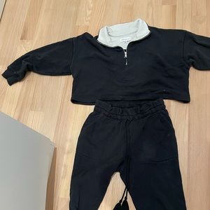 Something Navy Delilah Quarter zip sweat set